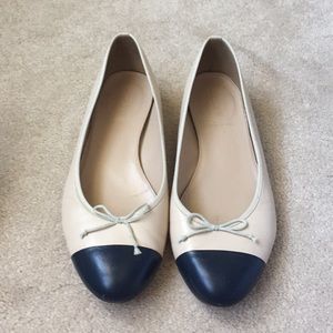 J. Crew Italian Leather Kiki Captoe flat
